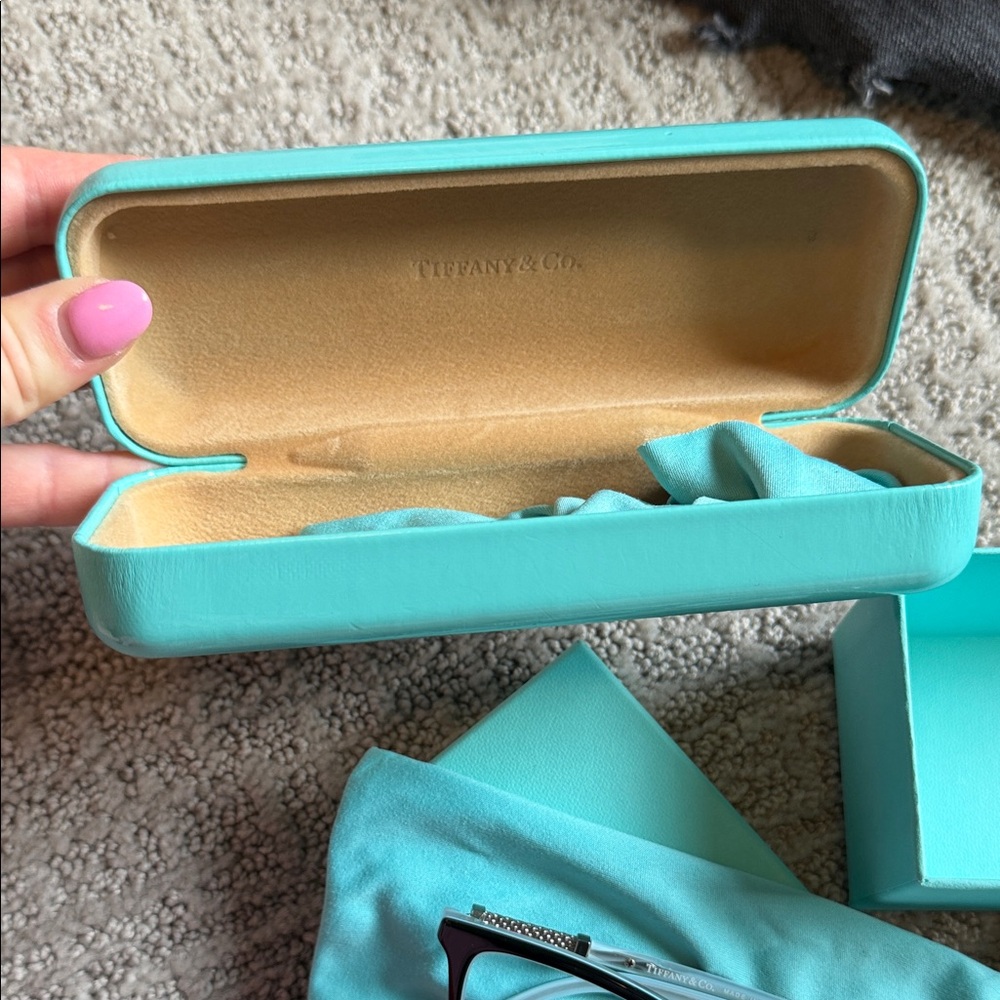 Tiffany & Co. Signature Blue Eyewear Glasses, Case and Box - Picture 3 of 4
